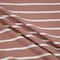 Fabric Merchants White Stripes on Mauve Double Brushed 4-Way Stretch Fabric